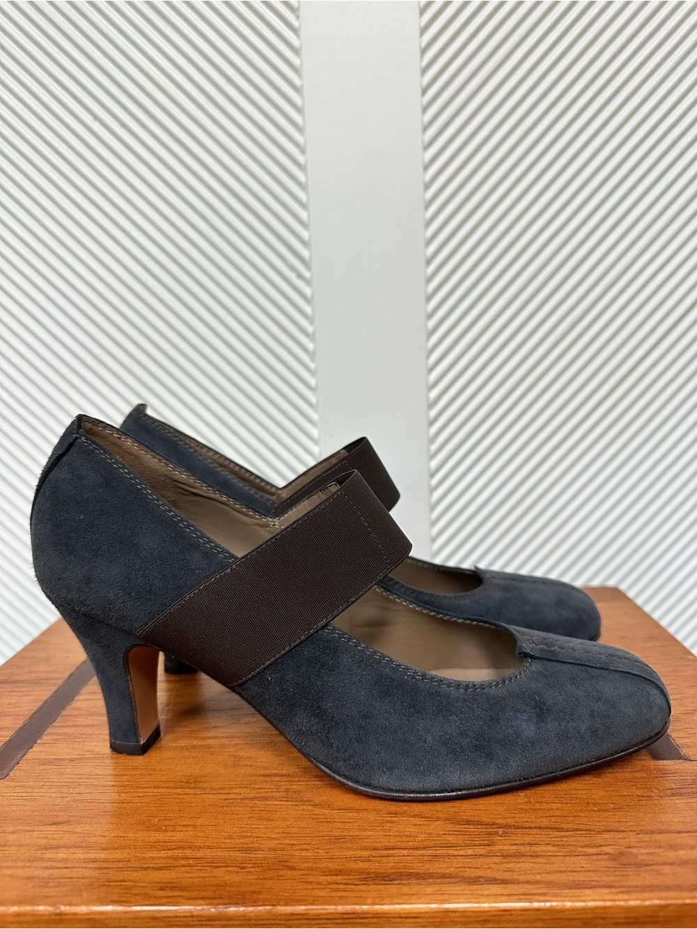 Marni Navy Suede Heels